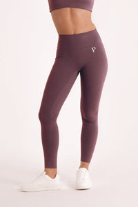 ESSENTIAL Mesh Waistband Leggings Mauve