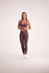 ESSENTIAL Mesh Waistband Leggings Mauve